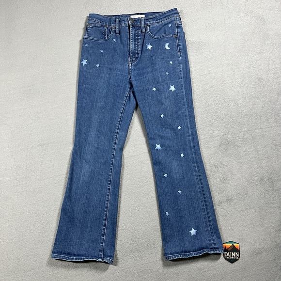 Madewell Denim - Madewell Jeans Womens 28 Blue Cali Demi Boot Kick Flare High Rise Stretch Denim